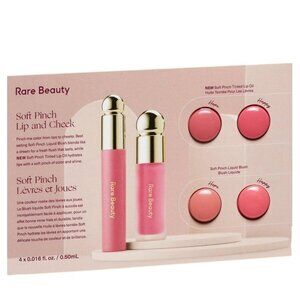 Rare Beauty Soft Pinch Tinted Lip Oil and Liquid Blush Hope & Happy Sample Card